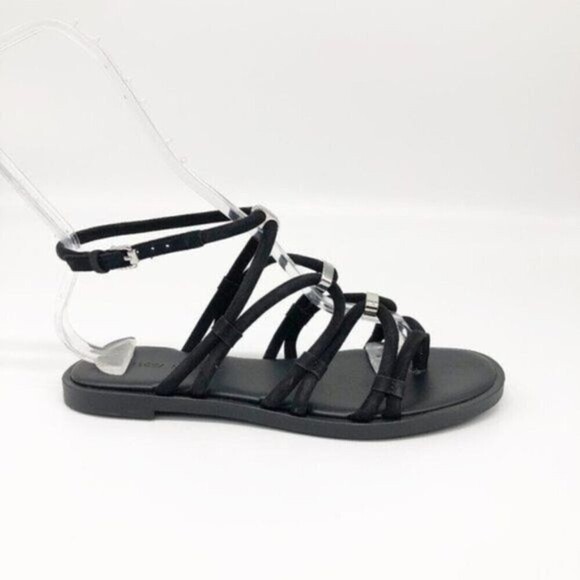 REBECCA MINKOFF Sarle Strappy Black Sandal - Picture 1 of 8